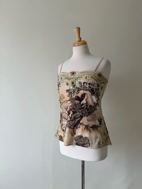 Ness Fairy Art Nouveau Beaded Cami Whimsigoth / Vintage Romantic